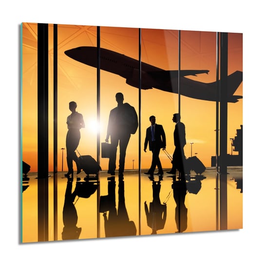ArtprintCave, Ludzie lotnisko tłum obraz szklany ścienny, 60x60 cm ArtPrintCave