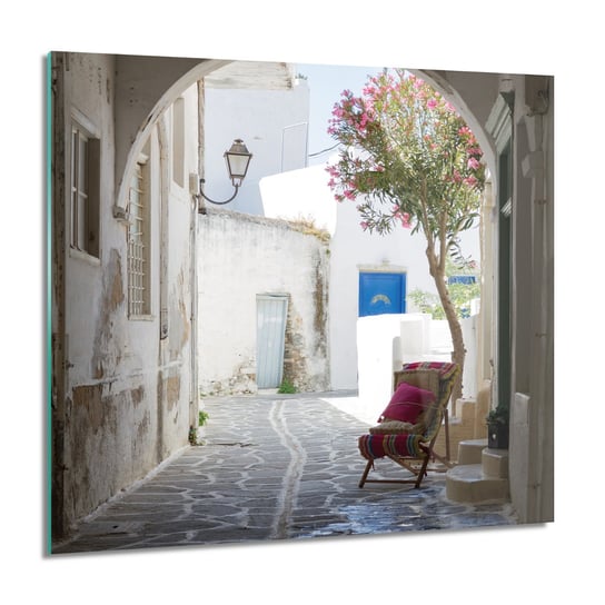 ArtprintCave, Mała uliczka Grecja obraz szklany ścienny, 60x60 cm ArtPrintCave