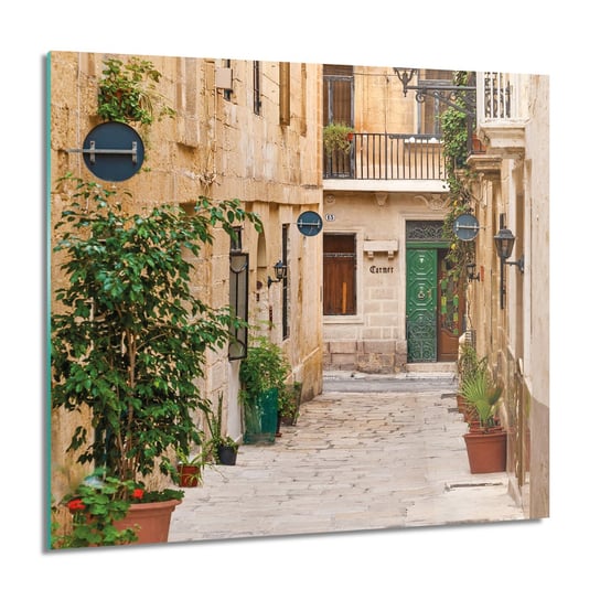 ArtprintCave, Malta uliczka kwadrat obraz szklany, 60x60 cm ArtPrintCave