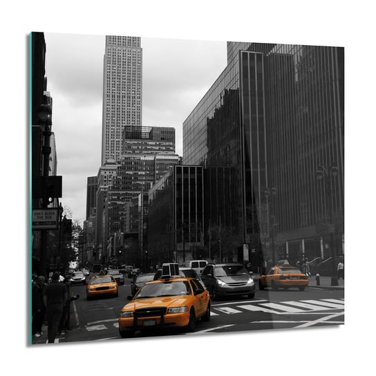 ArtprintCave, Manhattan taxi NY obraz szklany na ścianę, 60x60 cm ArtPrintCave