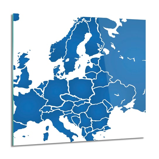 ArtprintCave, Mapa Europa Unia nowoczesne obraz na szkle, 60x60 cm ArtPrintCave
