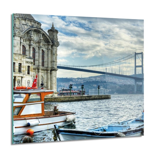 ArtprintCave, Meczet Turcja most do salonu obraz na szkle, 60x60 cm ArtPrintCave