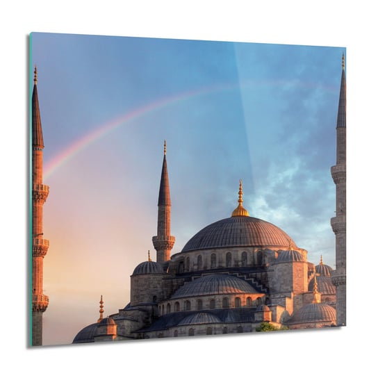 ArtprintCave, Meczet Turcja tęcza obraz szklany na ścianę, 60x60 cm ArtPrintCave