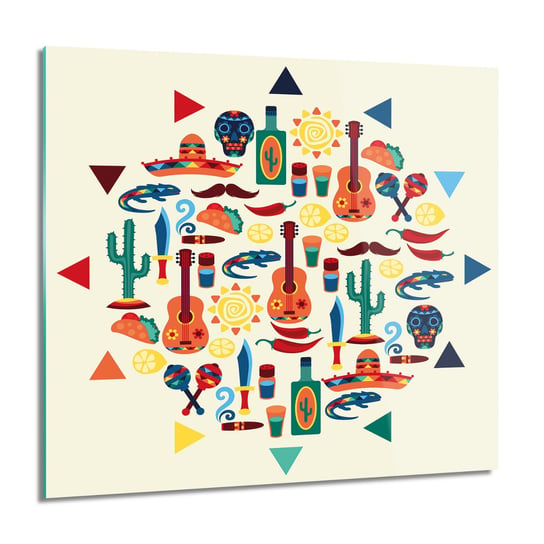 ArtprintCave, Meksyk etniczne do sypialni foto na szkle, 60x60 cm ArtPrintCave