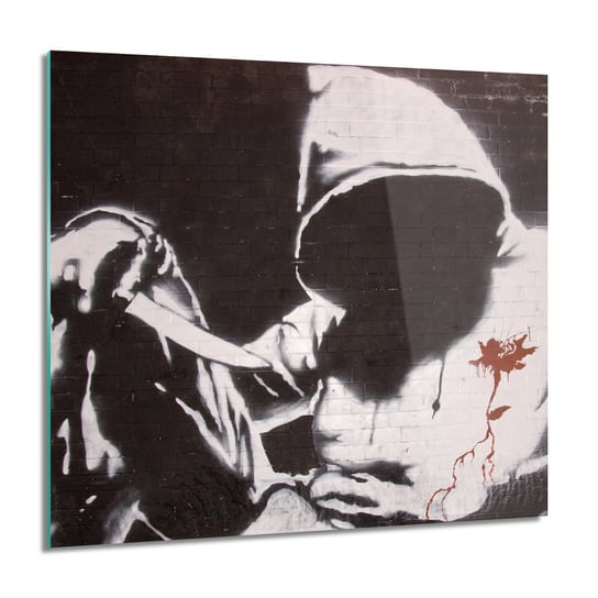 ArtprintCave, Mężczyzna z nożem do sypialni obraz szklany, 60x60 cm ArtPrintCave