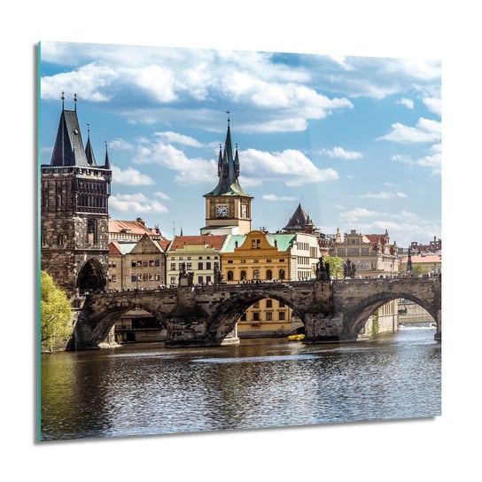 ArtprintCave, Miasto most rzeka foto na szkle na ścianę, 60x60 cm ArtPrintCave