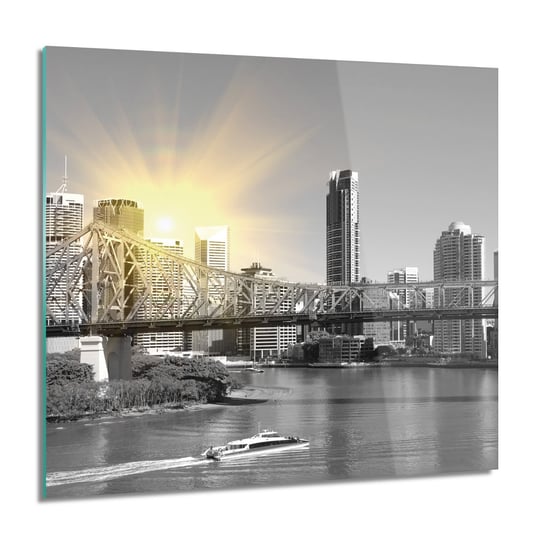 ArtprintCave, Miasto most wieżowce kwadrat foto na szkle, 60x60 cm ArtPrintCave