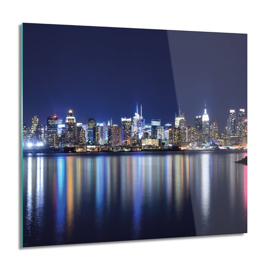 ArtprintCave, Miasto noc panorama obraz szklany ścienny, 60x60 cm ArtPrintCave