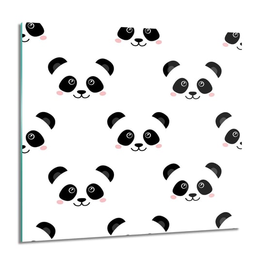 ArtprintCave, Misie panda głowa do sypialni obraz na szkle, 60x60 cm ArtPrintCave