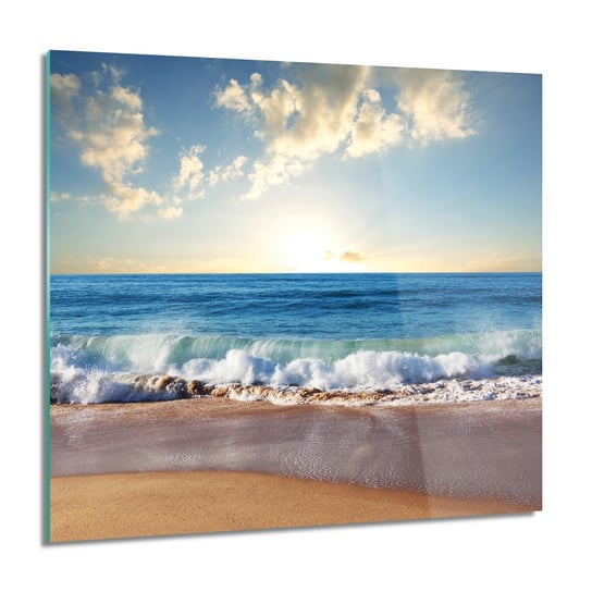 ArtprintCave, Morze plaża fale obraz szklany na ścianę, 60x60 cm ArtPrintCave