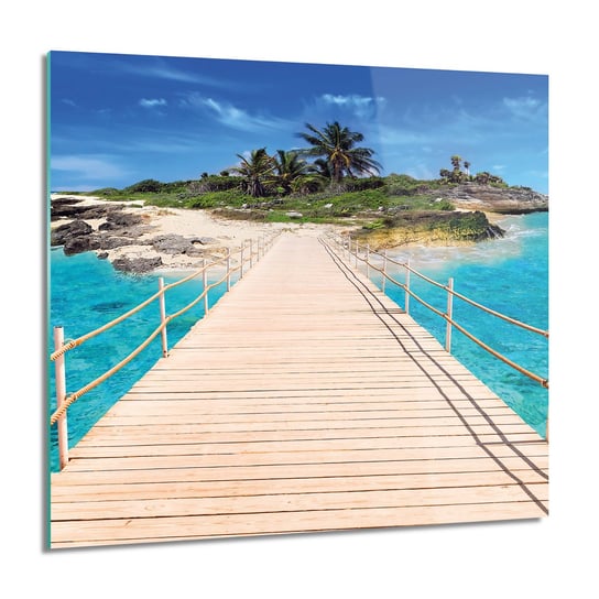 ArtprintCave, Morze wyspa most foto-obraz foto szklane, 60x60 cm ArtPrintCave