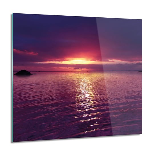 ArtprintCave, Morze zachód słońca obraz szklany ścienny, 60x60 cm ArtPrintCave