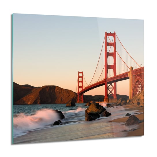 ArtprintCave, Most Golden Gate do sypialni obraz na szkle, 60x60 cm ArtPrintCave