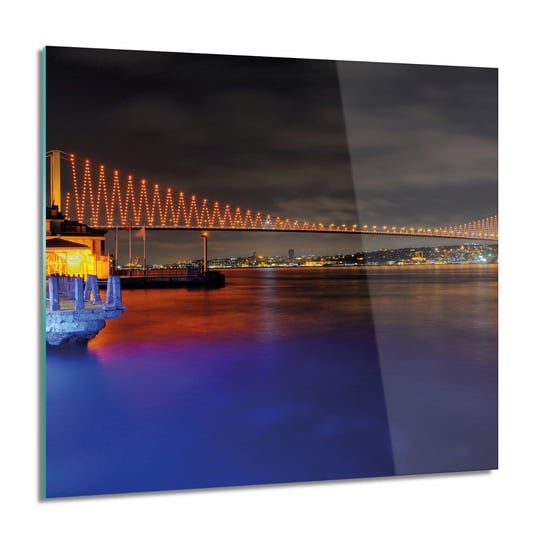 ArtprintCave, Most noc panorama obraz na szkle ścienny, 60x60 cm ArtPrintCave