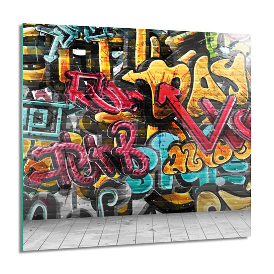 ArtprintCave, Mur graffiti ulica do kuchni obraz szklany, 60x60 cm ArtPrintCave
