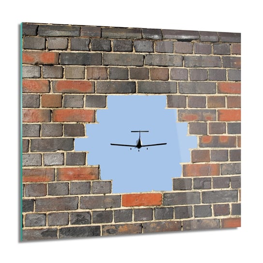 ArtprintCave, Mur samolot widok obraz szklany na ścianę, 60x60 cm ArtPrintCave