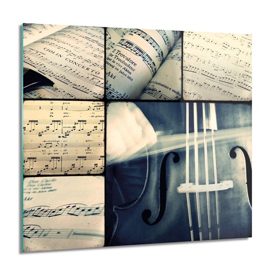 ArtprintCave, Muzyka nuty skrzypce foto na szkle na ścianę, 60x60 cm ArtPrintCave