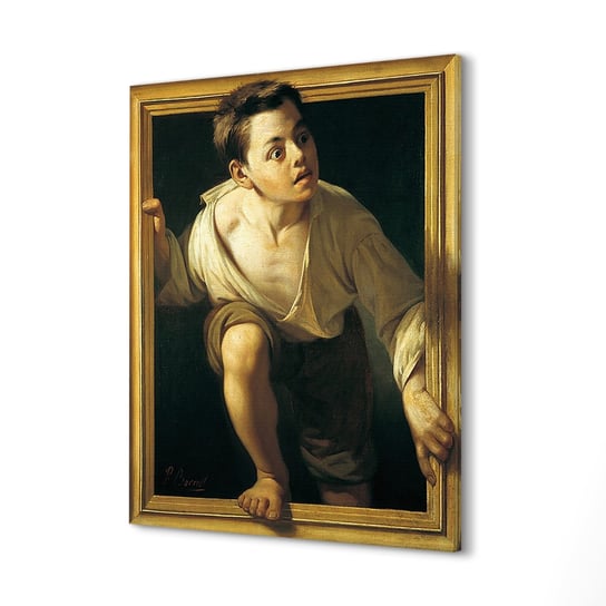 ArtPrintCave, Obraz canvas, 40x60 cm Chłopiec uciekający z obrazu ArtPrintCave