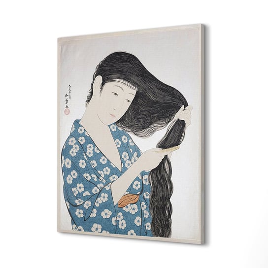ArtPrintCave, Obraz canvas, 40x60 cm Kobieta czesząca włosy oleje ArtPrintCave