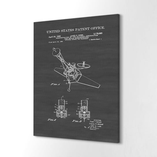 ArtPrintCave, Obraz canvas, 40x60 cm Statek kosmiczny patent projekt ArtPrintCave
