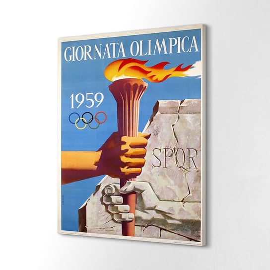 ArtPrintCave, Obraz canvas 60x80 cm Retro plakat Giornata Olimpica ArtPrintCave