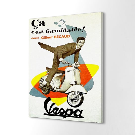 ArtprintCave, obraz na płótnie Plakat motocyklowy Vespa, 60x80 cm ArtPrintCave