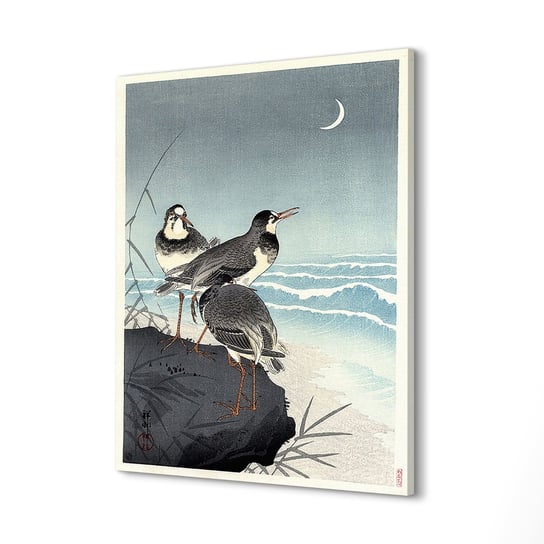 ArtprintCave, obraz na płótnie ścienny Ptaki fale księżyc, 60x80 cm ArtPrintCave