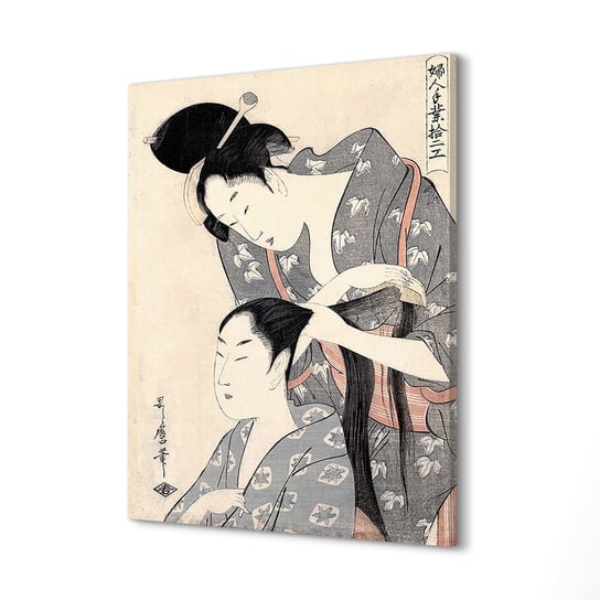 ArtprintCave, obraz na płótnie Ukiyo-e Fryzjer grzebień, 40x60 cm ArtPrintCave