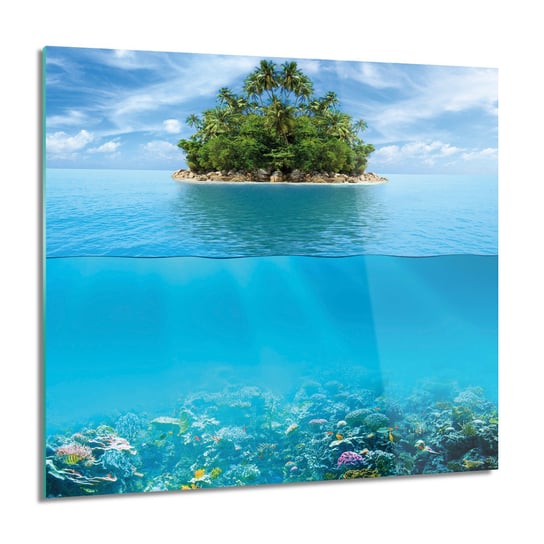 ArtprintCave, Obraz na szkle, Rafa koral wyspa, 60x60 cm ArtPrintCave
