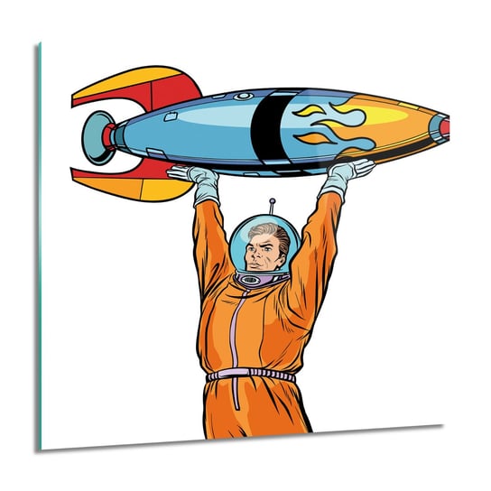 ArtprintCave, Obraz na szkle, Rakieta astronauta, nowoczesne, 60x60 cm ArtPrintCave