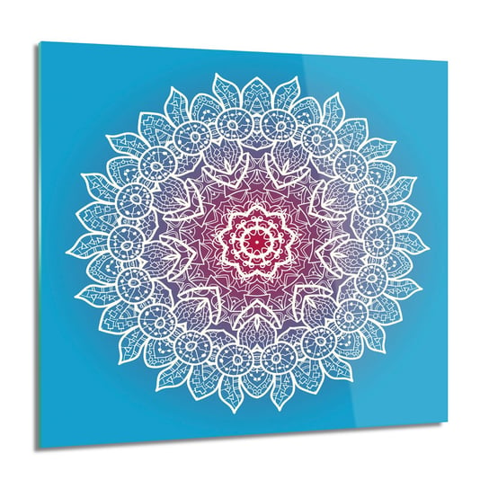 ArtprintCave, Obraz na szkle, Rozeta mandala kwiat, 60x60 cm ArtPrintCave