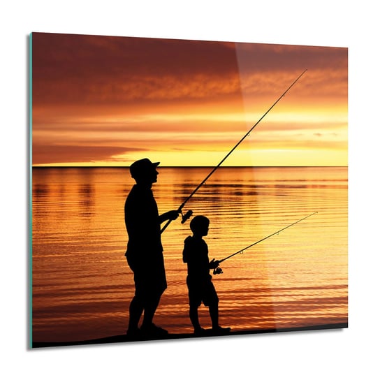 ArtprintCave, Obraz na szkle, Rybacy woda słońce, 60x60 cm ArtPrintCave