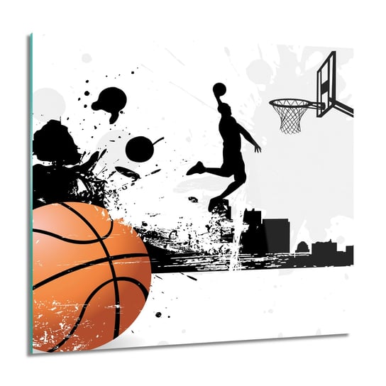 ArtprintCave, Obraz na szkle, Rysunek koszykówka, 60x60 cm ArtPrintCave