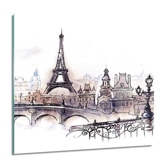 ArtprintCave, Obraz na szkle, Rysunek Paryż, 60x60 cm ArtPrintCave