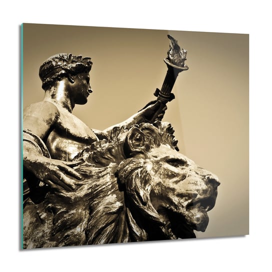 ArtprintCave, Obraz na szkle, Rzeźba człowiek lew, 60x60 cm ArtPrintCave