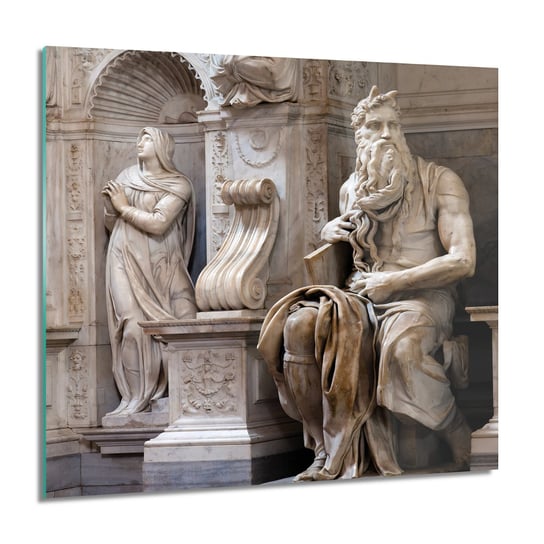 ArtprintCave, Obraz na szkle, Rzeźba Mojżesz Rzym, 60x60 cm ArtPrintCave