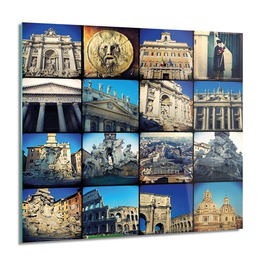 ArtprintCave, Obraz na szkle, Rzym kolaż miejsca, 60x60 cm ArtPrintCave