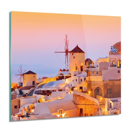 ArtprintCave, Obraz na szkle, Santorini białe domy, 60x60 cm ArtPrintCave