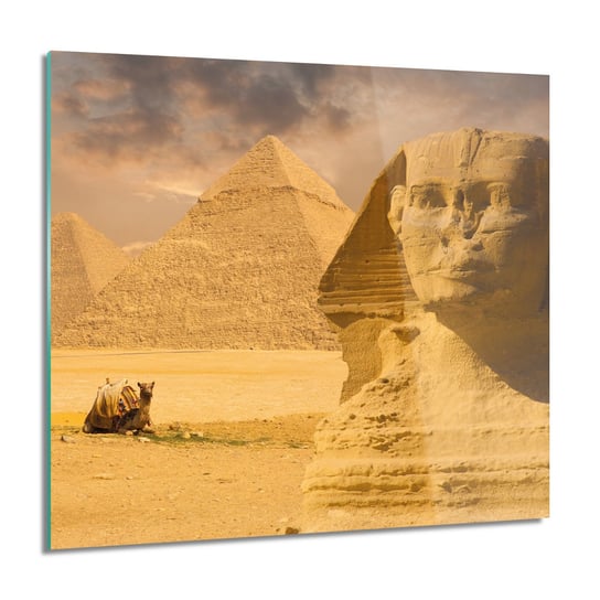 ArtprintCave, Obraz na szkle, Sfinks piramidy Egipt, 60x60 cm ArtPrintCave
