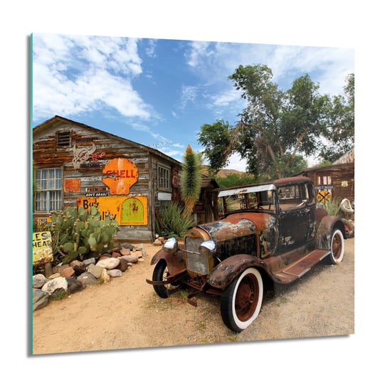 ArtprintCave, Obraz na szkle, Stare auto route 66, 60x60 cm ArtPrintCave