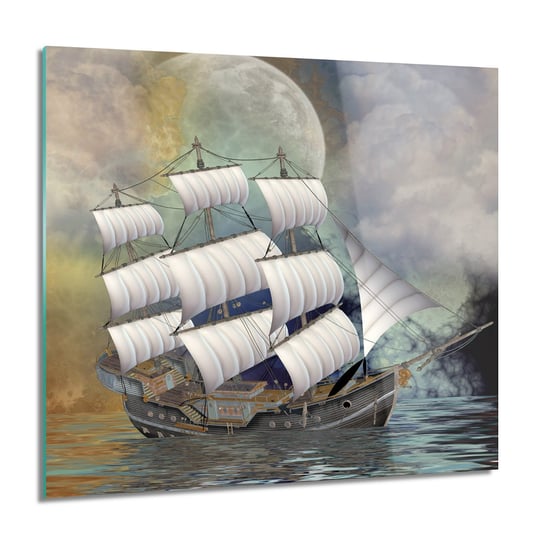 ArtprintCave, Obraz na szkle, Statek burza morze, 60x60 cm ArtPrintCave