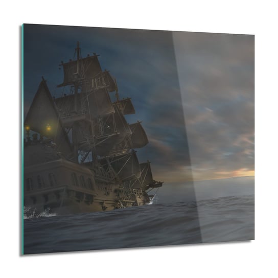 ArtprintCave, Obraz na szkle, Statek piracki ocean, 60x60 cm ArtPrintCave