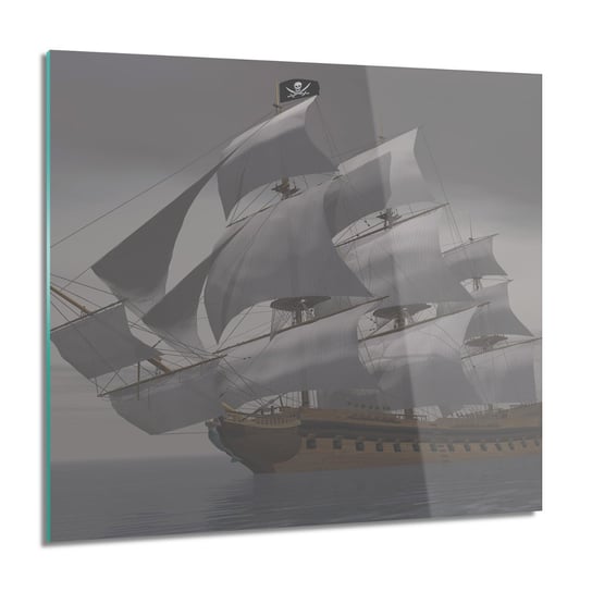ArtprintCave, Obraz na szkle, Statek pirat mgła, 60x60 cm ArtPrintCave