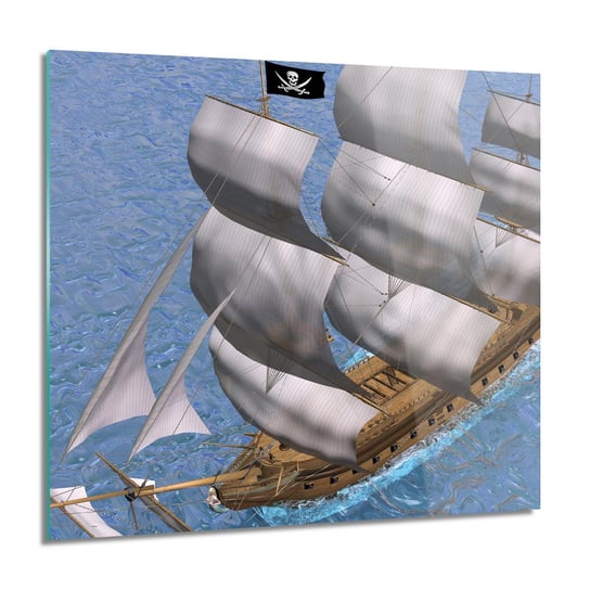 ArtprintCave, Obraz na szkle, Statek pirat żagle, nowoczesne, 60x60 cm ArtPrintCave