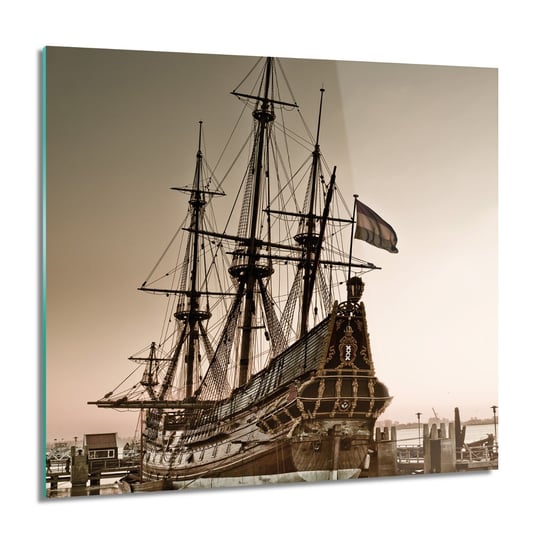 ArtprintCave, Obraz na szkle, Statek port flaga, 60x60 cm ArtPrintCave