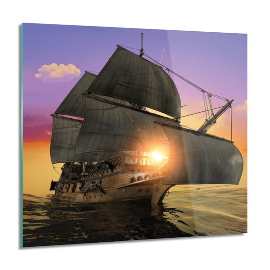 ArtprintCave, Obraz na szkle, Statek żaglowiec, 60x60 cm ArtPrintCave