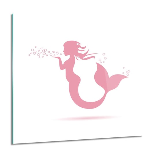 ArtprintCave, Obraz na szkle, Syrena ryba cień róż, 60x60 cm ArtPrintCave
