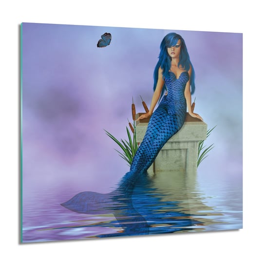ArtprintCave, Obraz na szkle, Syrena ryba woda, 60x60 cm ArtPrintCave