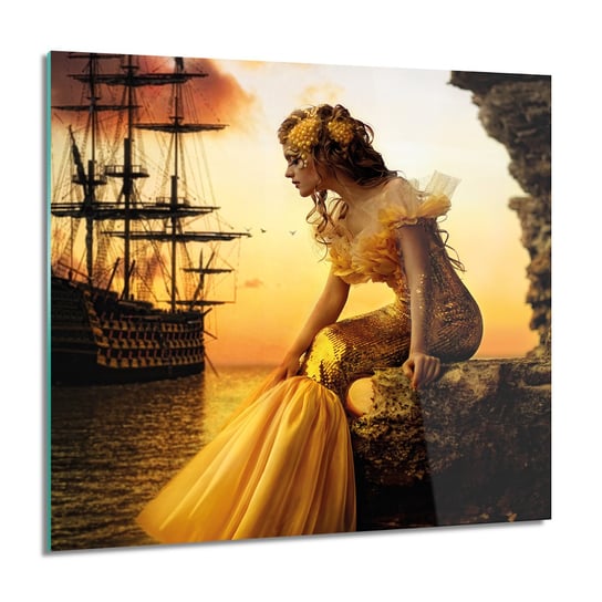 ArtprintCave, Obraz na szkle, Syrena statek magia, 60x60 cm ArtPrintCave