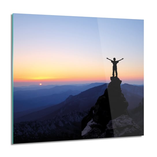 ArtprintCave, Obraz na szkle, Szczyt góra człowiek, 60x60 cm ArtPrintCave